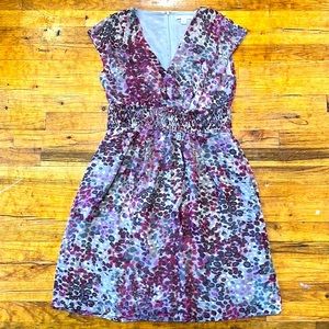 Banana Republic Watercolor Chiffon Dress Size 8